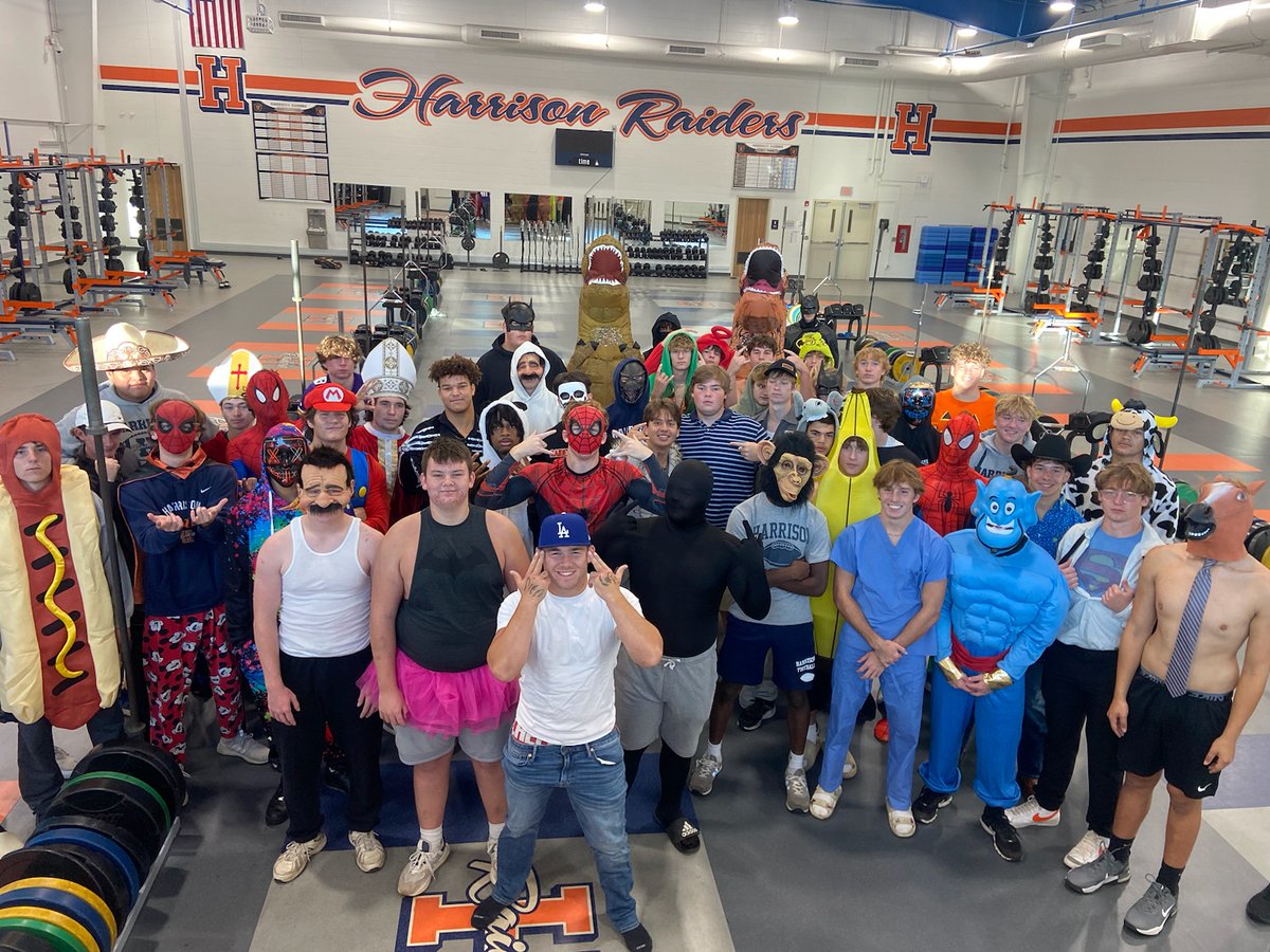 Halloween Near? Big Sectional Win?!

Pre-Hab = COSTUMES! 🎃

<a href="/TerryPeebles/">Terry Peebles</a> <a href="/HarrisonWeight1/">Harrison Weightlifting</a> <a href="/HHSPrincipal10/">Harrison High School Principal</a> <a href="/RaiderUpdates/">Jerry Galema</a>