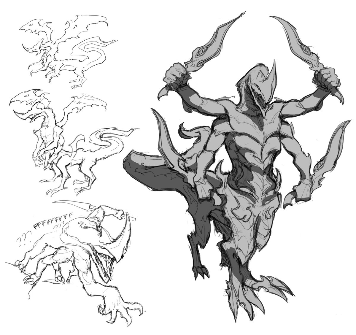 Dragon ? #sketch #sketchbook #doodle #rkgk #digitalart #monster #conceptart #creature #creatureconcept #monsterdesign #croquis #creaturedesign #artistontwitter