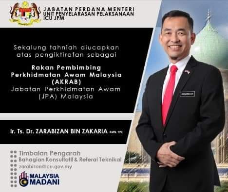 BKRT ICU JPM (@bkrt_icujpm) on Twitter photo Tahniah & Syabas kepada YBrs. Ir. Ts. Dr. <a href="/zarabizan/">DR. Ir. Ts. Gs. Br. Zara Bizan</a>, Timbalan Pengarah BKRT <a href="/ICU_JPM/">ICU_JPM π²πΎ</a> di atas pentauliahan sebagai Rakan Pembimbing Perkhidmatan Awam Malaysia (AKRAB) <a href="/jpagov/">Jabatan Perkhidmatan Awam π²πΎ</a> . Semoga terus cemerlang memberi perkhidmatan terbaik. Tahniah & Syabas kepada YBrs. Ir. Ts. Dr. <a href="/zarabizan/">DR. Ir. Ts. Gs. Br. Zara Bizan</a>, Timbalan Pengarah BKRT <a href="/ICU_JPM/">ICU_JPM π²πΎ</a> di atas pentauliahan sebagai Rakan Pembimbing Perkhidmatan Awam Malaysia (AKRAB) <a href="/jpagov/">Jabatan Perkhidmatan Awam π²πΎ</a> . Semoga terus cemerlang memberi perkhidmatan terbaik.