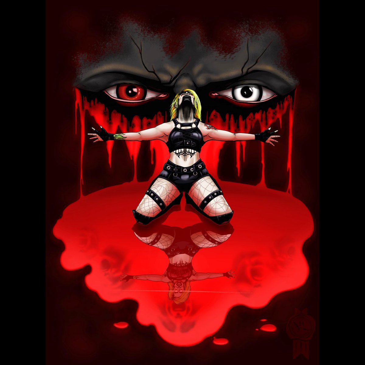 Especially since  <a href="/abadon_AEW/">ABADON</a> is going for the title tonight, I present a little pic I’ve been working on!
Perfect timing for Halloween and also ABADON is so badass, one HELL of a wrestler AND one fantastic character!!!
Hope the living dead girl likes the piece!