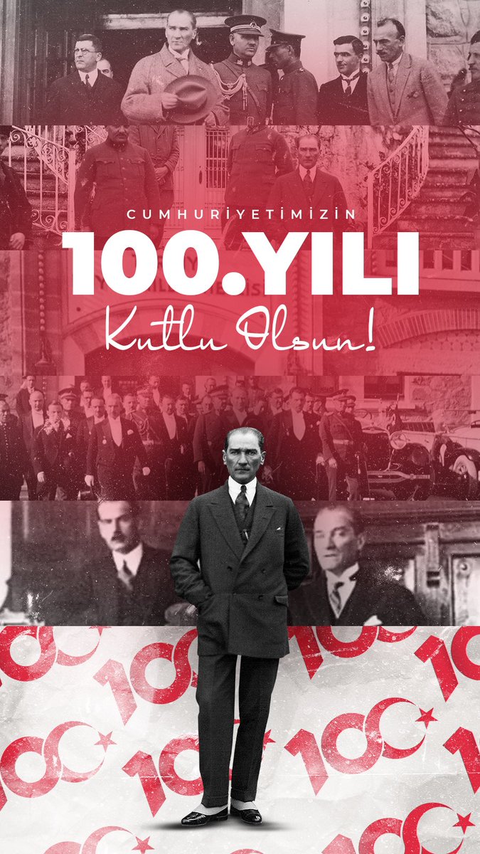 Atam; açtığın yolda, gösterdiğin hedefe, hiç durmadan yürüyoruz. Atatürk’ün gençleri olarak Cumhuriyetimizin 100. yılını büyük coşkuyla kutluyoruz.