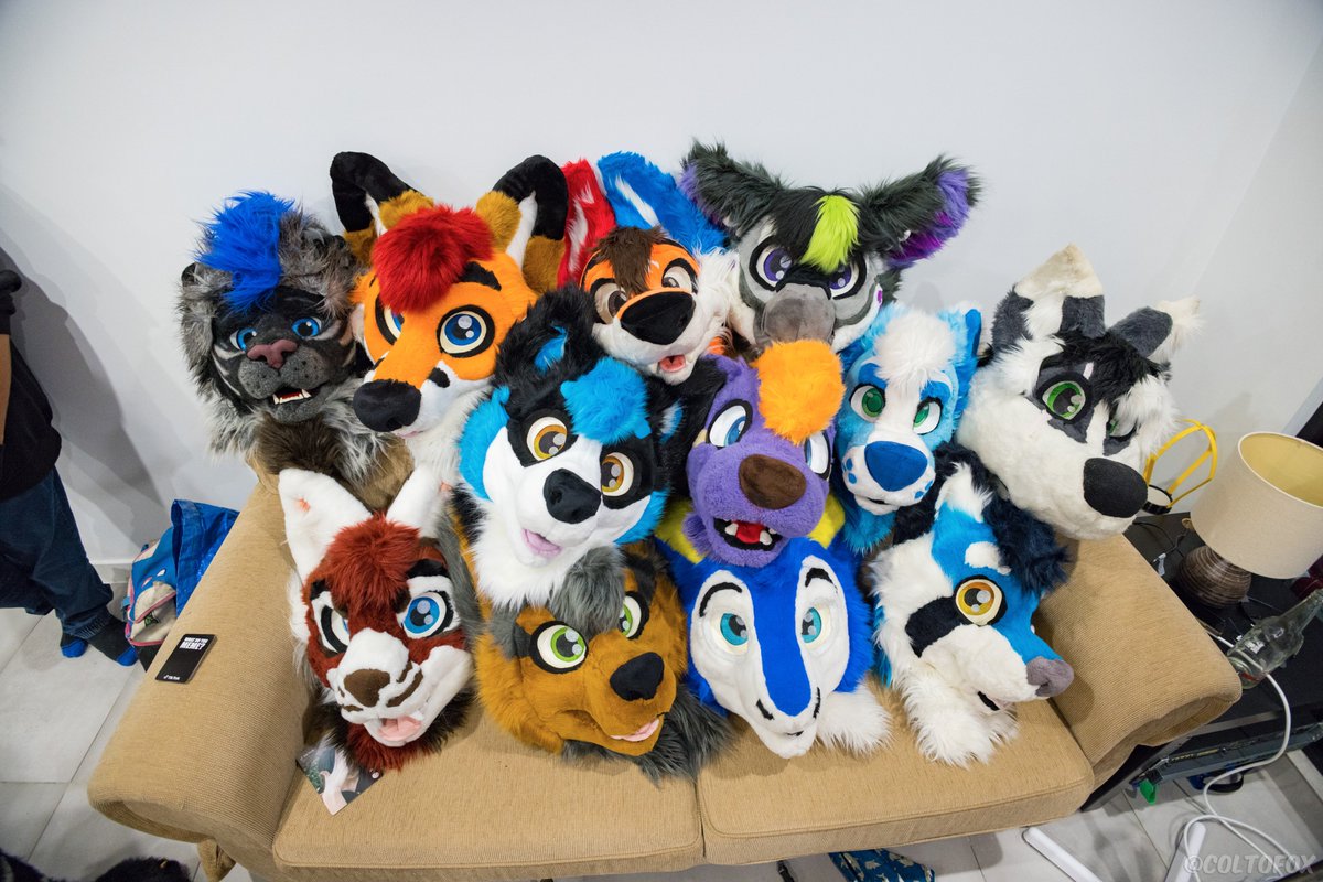 Thanks everyone who attended the Halloween Extravaganza tonight! Had an absolute blast and congrats again to <a href="/_ShadowRK9/">ShadowRK9</a> on his new suit.

So many cute suits! 🧡

📷 @KivuliT &amp; me

#furry #FurryFandom