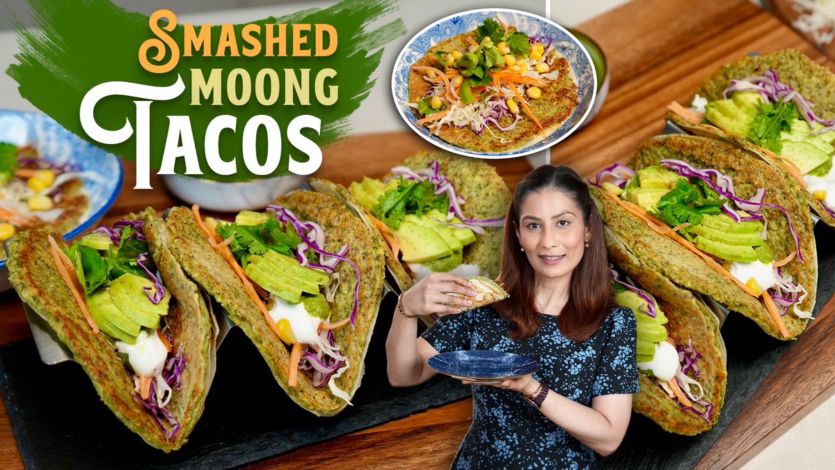 Viral Smashed Moong Tacos I High Protein Moong Chila Fusion youtu.be/mE72qkeYir0

🌮🌱✨ Introducing the latest craze for all you taco lovers out there: Healthy Viral Smashed Moong Tacos! 

Love M #ChefMeghna #SmashedTacos #MoongDalChila #MeghnasFoodMagic #ViralRecpes