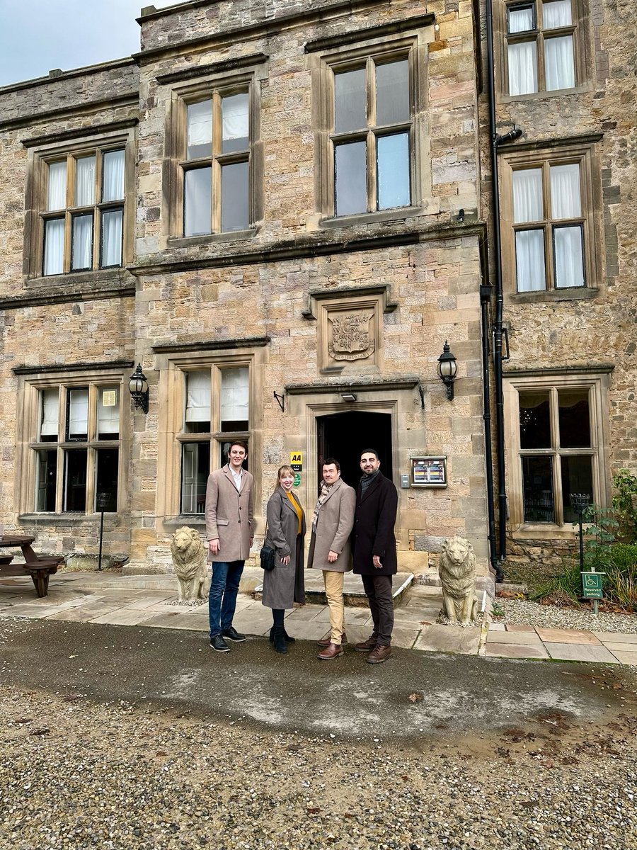 Only one month late, Dr. Craig Laverick (@craiglaverick) and his 3 Maritime Law PhD students (Ismail, @alperenftas and Eva) celebrate #worldmaritimeday, by raising a cup (of afternoon tea) at Walworth Castle (@BWwalworth). ☕️⚓️🌎 🇬🇧🇵🇱🇹🇷
