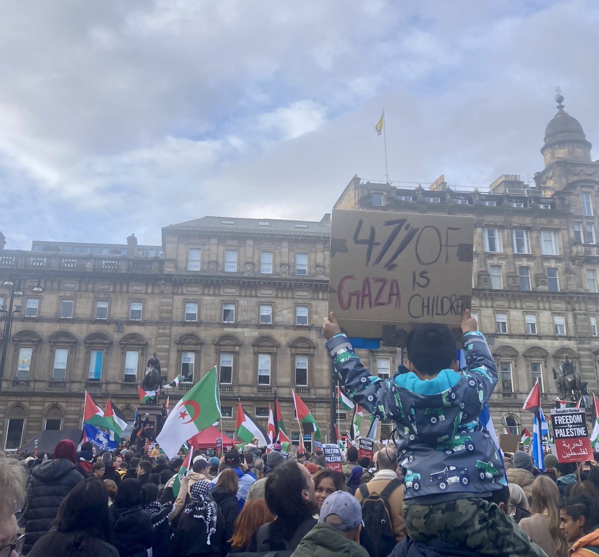 George Square, Glasgow. 

#FreePalastine #CeasefireNOW