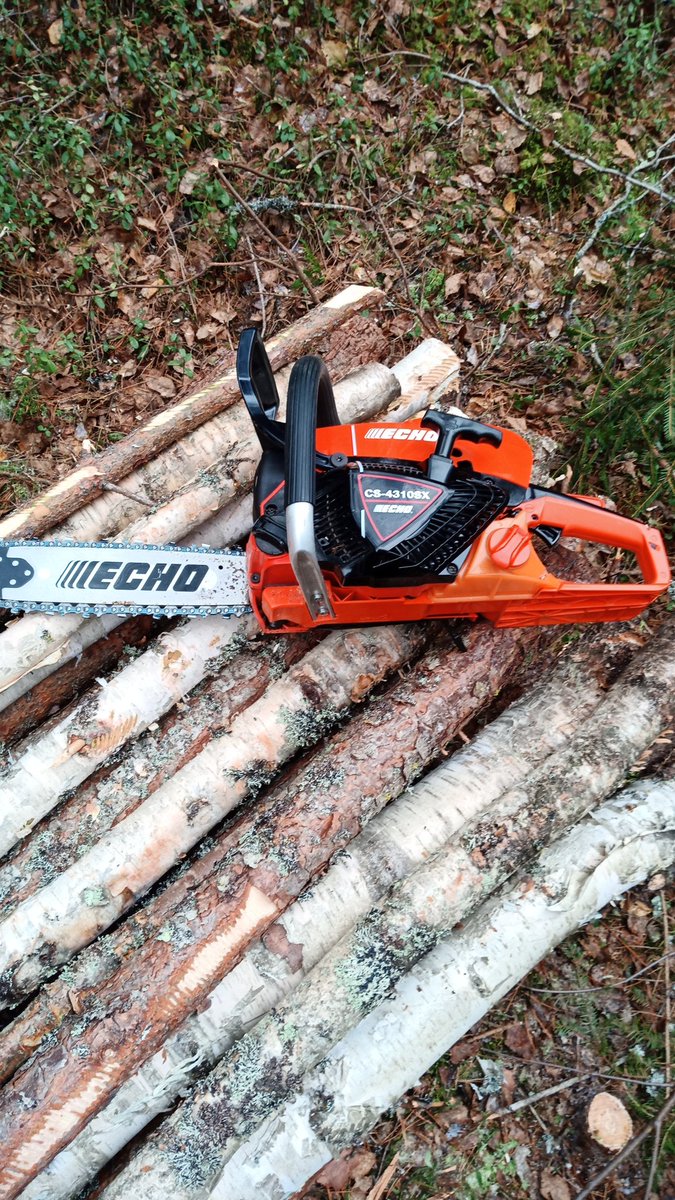 Uutta kalustoa käyttöönottamassa. Onko muilla X:n #moottorisaha henkilöillä kokemuksia Echosta? Rankasahana ainakin toimii.