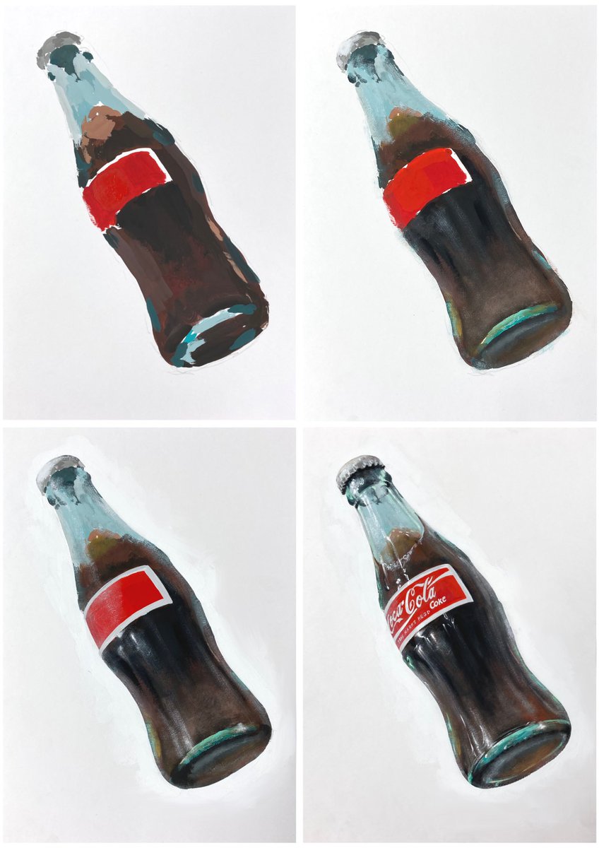 「コカ・コーラとソラン・デ・カブラスの制作過程」|Nao Yamamoto Nagiのイラスト