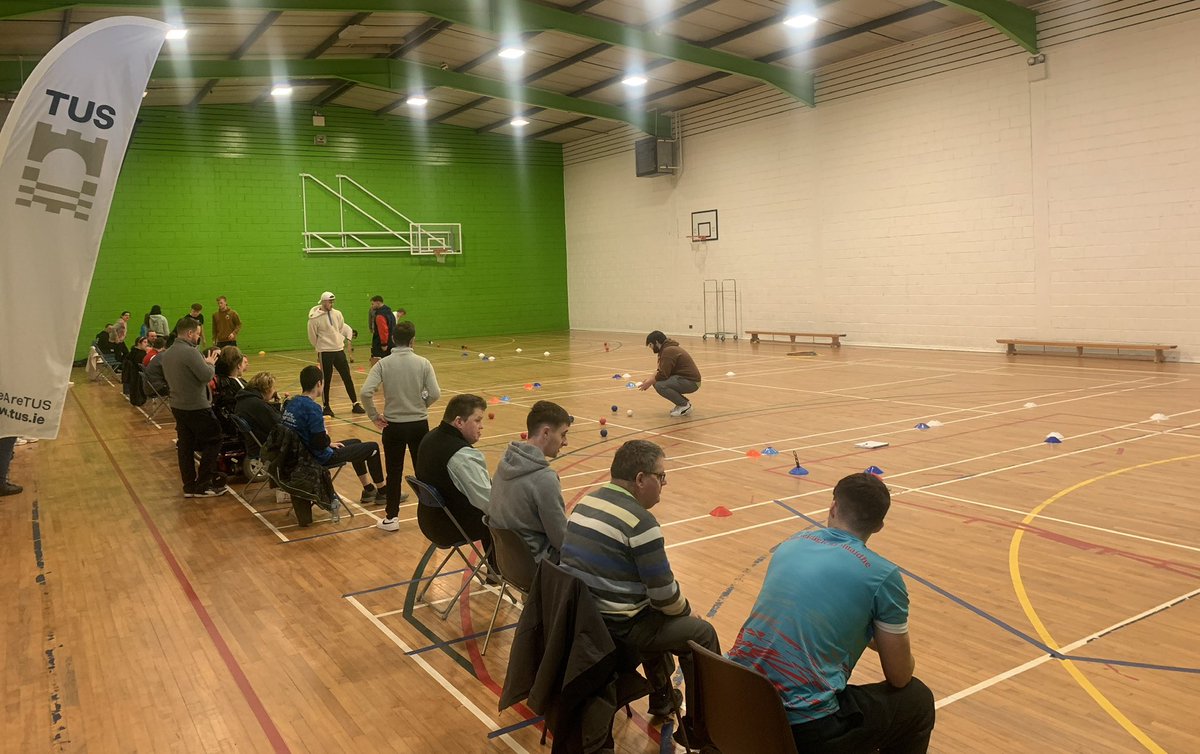 A great morning yesterday in the TUS Sports hall with students from the Sports Development &amp; Performance course coaching Boccia skills and games to 19 individuals from around Limerick as part of their Special Populations module.
