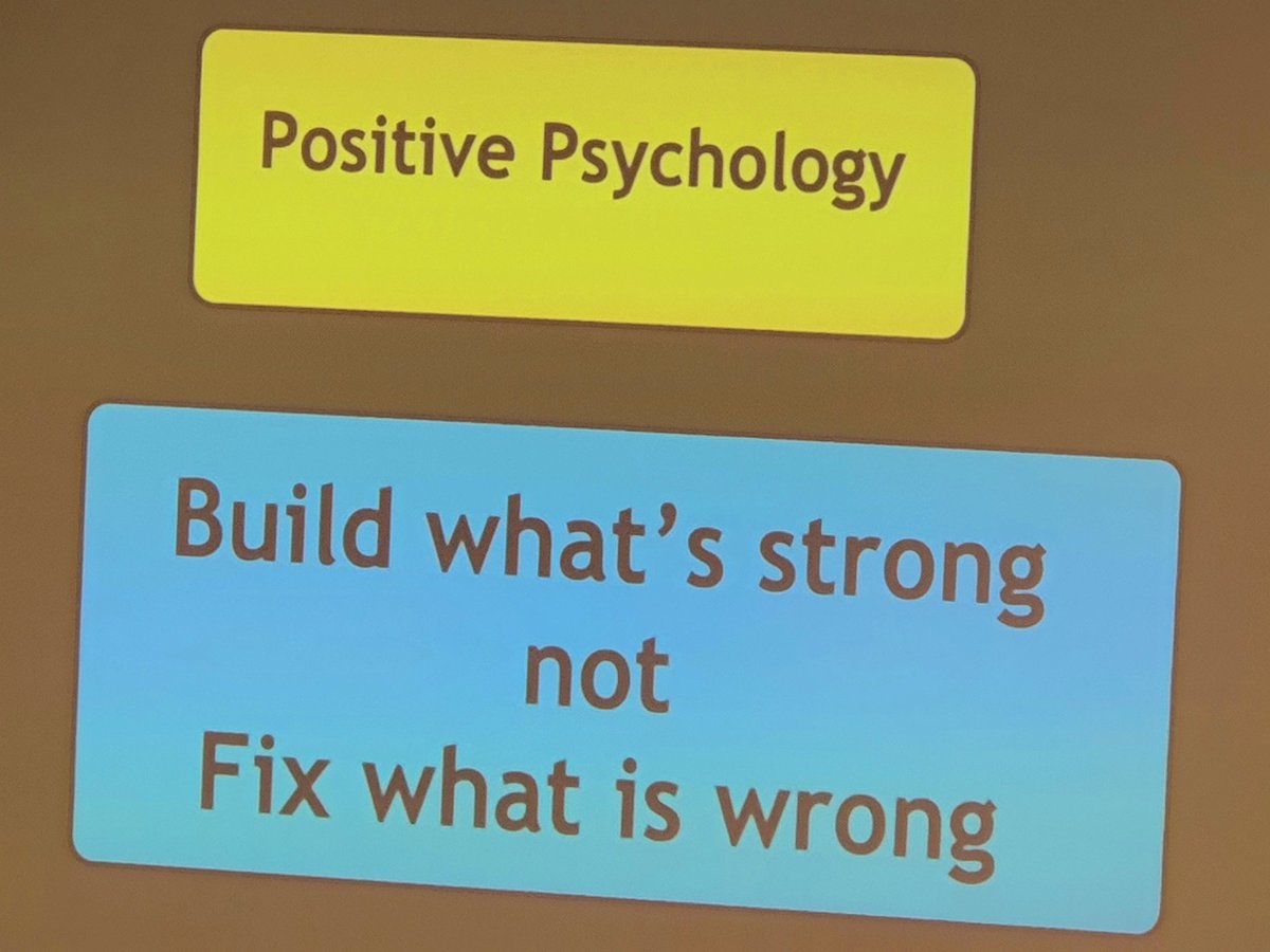 Build what's strong. #PositivePsychology with Dr Rob Long at our education conference this morning.