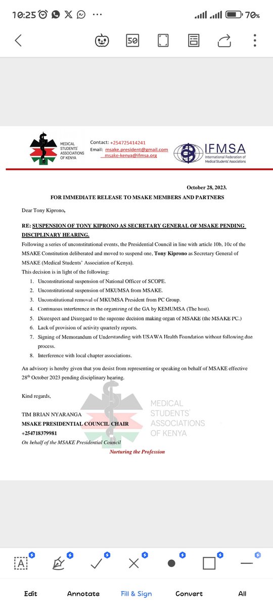 We will fight to the grave for our once reputable association. 
<a href="/MSAKE_Kenya/">MSAKE</a> @mkumsa2014 <a href="/SCORA_Kenya/">🇸​🇨​🇴​🇷​🇦​ 🇰​🇪​🇳​🇾​🇦</a> <a href="/EUMEDSA/">EUMEDSA</a> <a href="/MUSOMSA1/">MEDSAM</a> <a href="/Akums_KU/">AKUMS- Med Students KU.</a> <a href="/KenyaMedics_KMA/">Kenya Medical Association</a> <a href="/PPG/">PPG</a> <a href="/IpasOrg/">Ipas</a> <a href="/ppglobe/">Planned Parenthood Global</a>