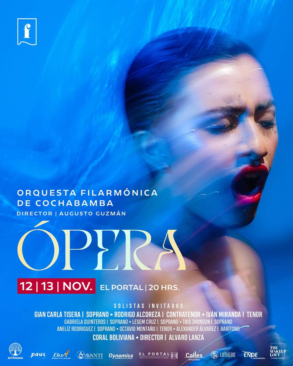 LaFilar's tweet photo. ✨️ ÓPERA | Las arias más bellas del bel canto y los coros más conocidos de la lírica en dos únicos conciertos con lo mejor de las óperas de Bizet, Bellini, Delibes, Donizeti, Rossini, Pucini y Verdi. 
📅 12 y 13 de noviembre 📍El Portal | 20:00 hrs. https://t.co/kdWZnFKsn5
