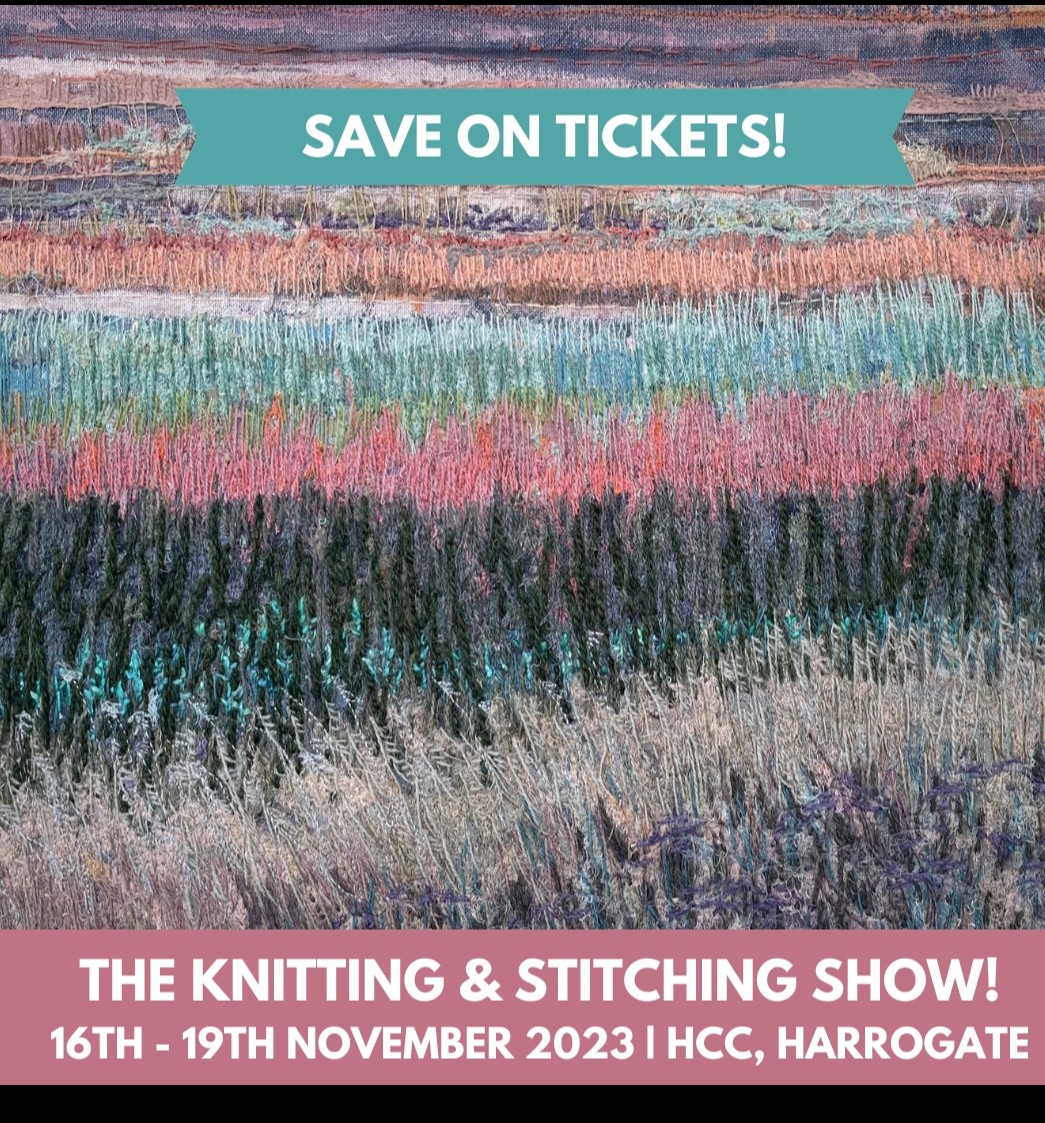I can't believe it's nearly that time again! Looking forward to visiting the #knittingandstitchingshow at Harrogate. I have a discount code available MARIAN23 which will give you £3 off standard adult tickets or £3.50 of concession tickets. Hope you can come along.