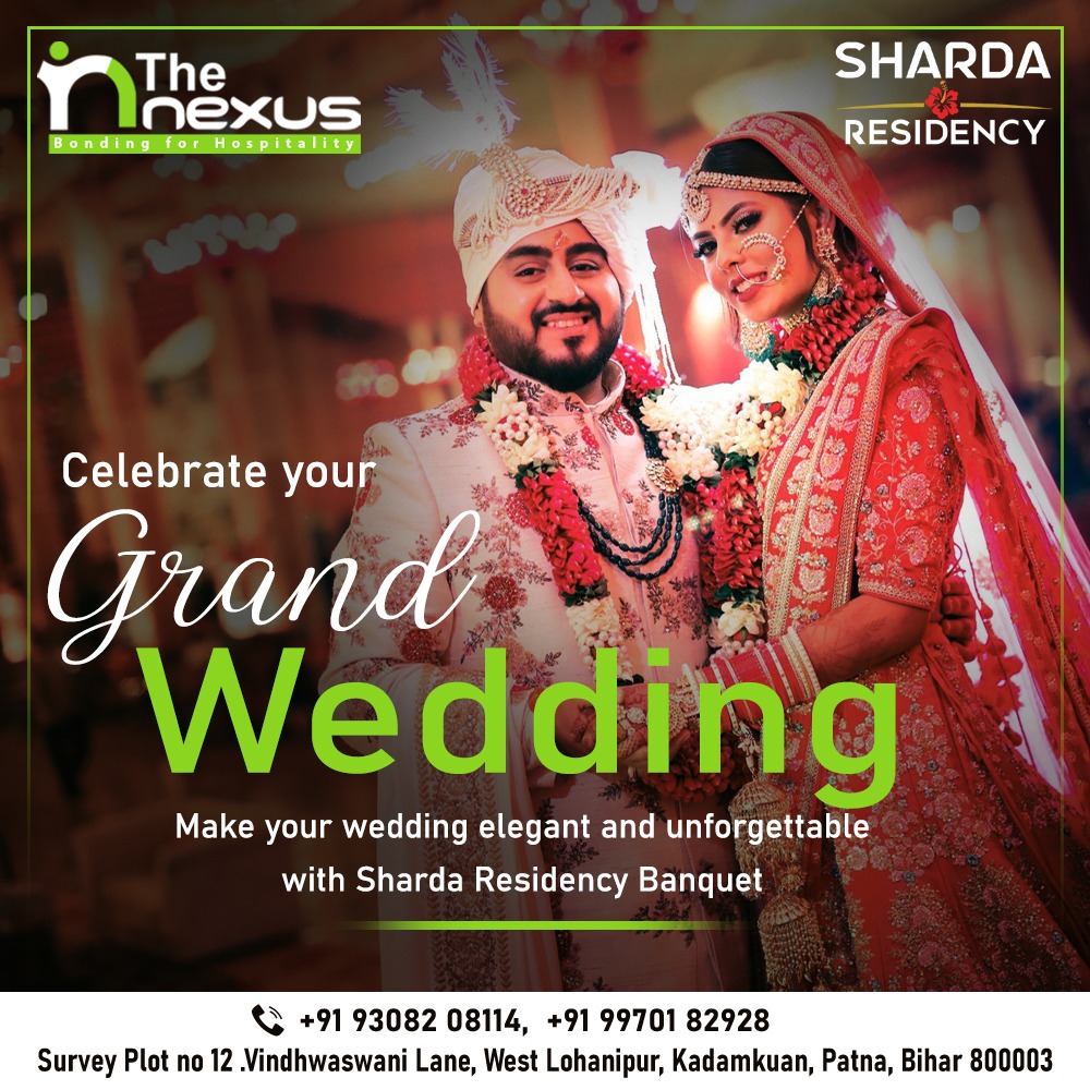 A venue that captures the essence of celebration and joy.

Call us: + 91 9308208114, +91 9970182928
thenexus.net.in

#TheNexus #ShardaResidency #GrandWeddings #luxuryrooms #banquets #hotels #celebrations #wedding #perfection #kadamkuan #Patna #BIhar