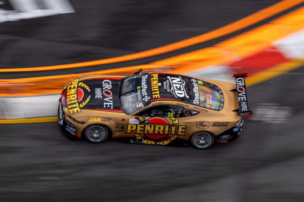 FordAustralia's tweet photo. Cameron Waters and @TickfordRacing  have taken an epic win on the streets of the Gold Coast, with @daffidreynolds and @GroveRacing a fine third. 
Great to be back on the top step!
#RepcoSC https://t.co/KKah5V1xxp