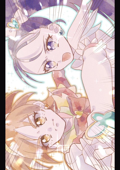 精霊の光よ!命の輝きよ!希望に導け!2つの心!#precure #オトナプリキュア #キュアブルーム #キュアイーグレット 