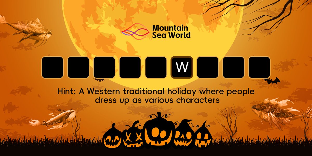 The Mountain Sea World puzzle game is here! 🎉

✅Solve the puzzle with this hint, and stay tuned for a special holiday event we have prepared for you. Share your answers in the reply!

Hint: A Western traditional holiday where people dress up as various characters. 🎭 #Holiday