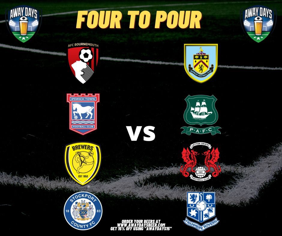 🍺 FOUR TO POUR ⚽️

PREDICT THE SCORES = WIN BEER 🔥

⬇️ TO ENTER ⬇️

Follow Our Page ✅ 
Predict The Scores ⚽️
Hit Retweet ♻️

Winner selected at random from correct predictions 🍻

🍺 GRAB SOME BEEES HERE ➡️ awaydaysbeer.com

UK 18+ ONLY🔞

#ITFC #FourToPour