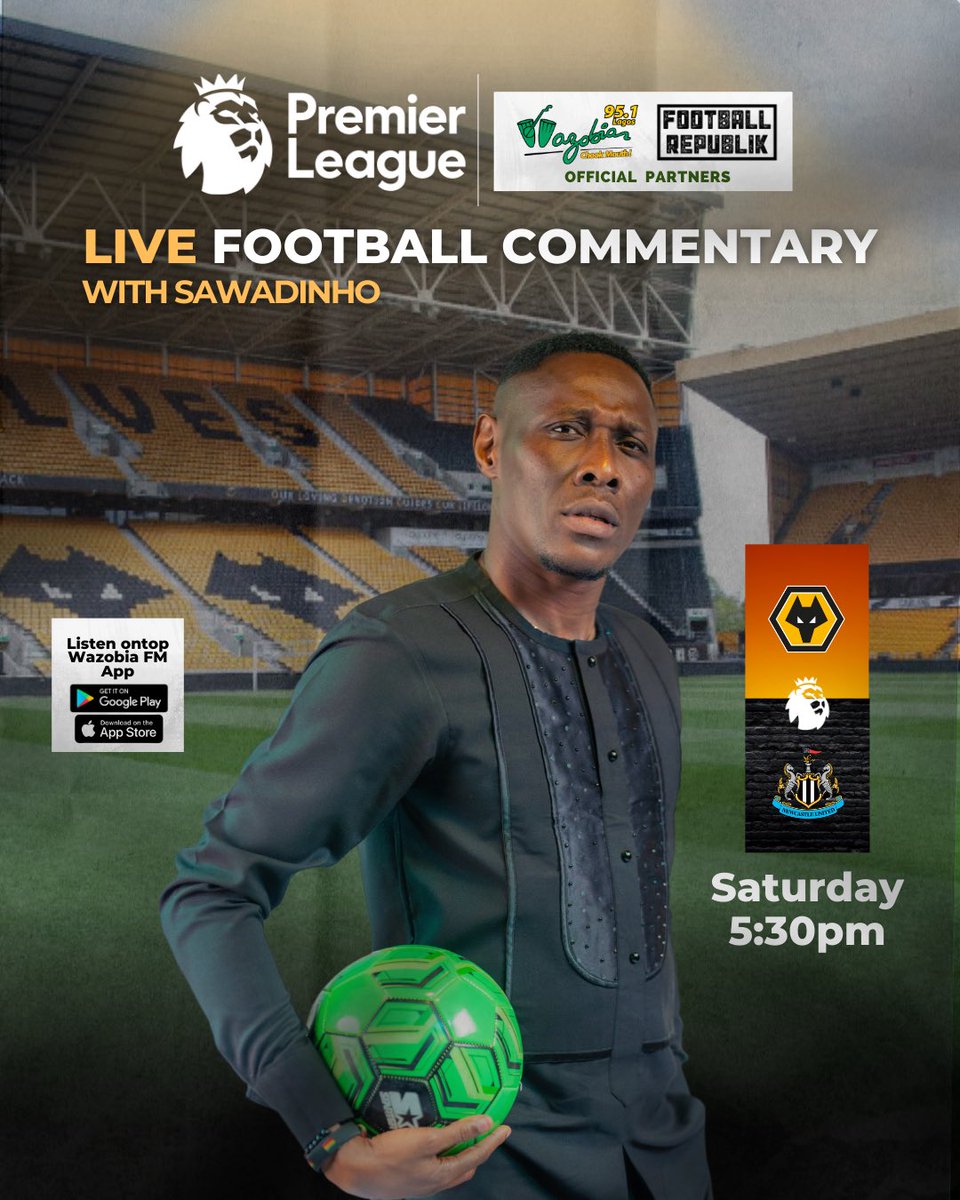 TV or Radio anywhere you want am, I gat you Nwanne...

#CHEBRE #WOLNEW #EPL #PidginCommentary