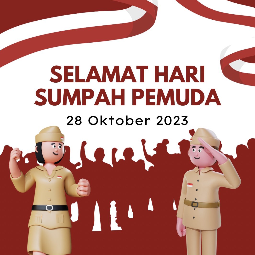 [Hari Sumpah Pemuda]

Semoga kita generasi muda menjadi penerus bangsa yang lebih baik.

Bersatu kita teguh bercerai kita runtuh, mari kita bersatu untuk membangun Indonesia supaya lebih maju lagi ke depannya.

Selamat Hari Sumpah Pemuda🙌🏻
_____________________________
