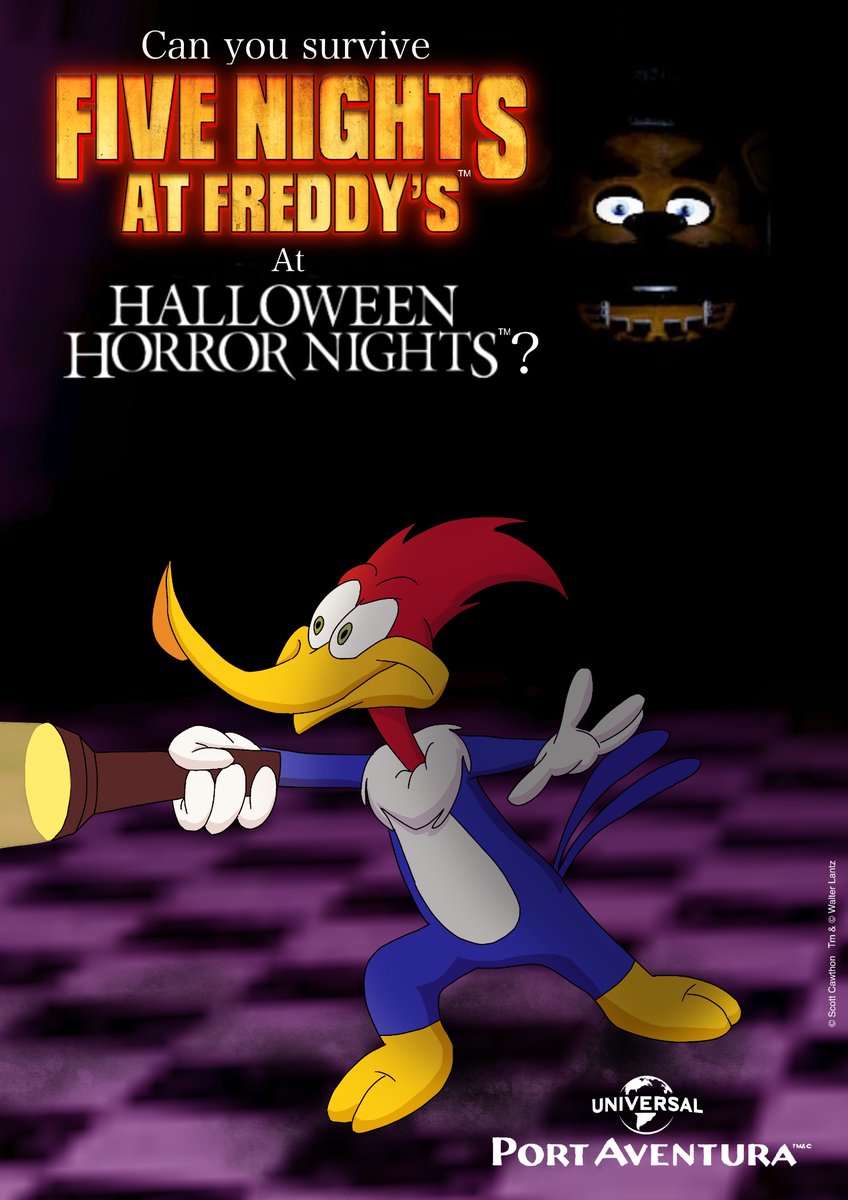 Universal PortAventura HHN FNAF with Woody Woodpecker

(Fan made Poster By Me)

#FNAF #UniversalPortAventura #PortAventuraWorld #Woodywoodpecker #HalloweenHorrorNights