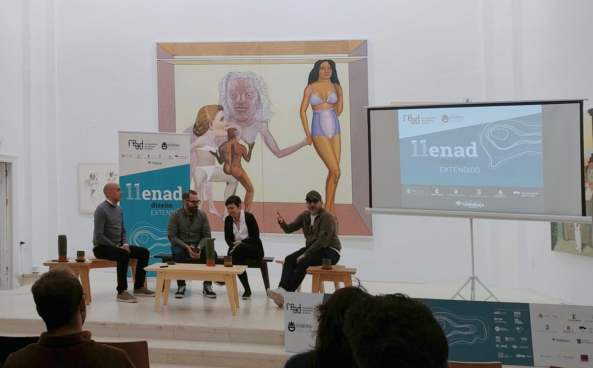 Conversatorio 3: ¿Tenemos ejemplos donde las Administraciones nos buscan como aliados (a los diseñadores)? _Sí, hay una transformación de la mirada y lo interesante se mide por impacto social..."  Luis Madrid,
Oskar Santamaría, Marta Alcañiz García y Fernando Galdón. 
#11ENAD