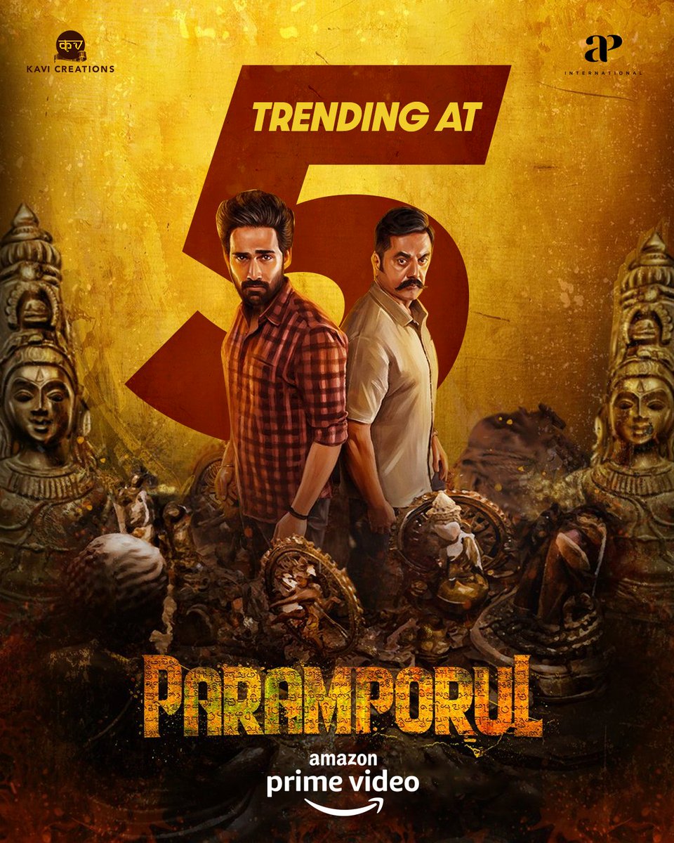 AP International (@apifilms) on Twitter photo Now you know what to binge over the weekend! 😉 #Paramporul trending at 5. Catch the thriller on #amazonprimevideo
<a href="/amitashpradhan/">Amithash</a> <a href="/realsarathkumar/">R Sarath Kumar</a> <a href="/kashmira_9/">Kashmiraofficial</a> <a href="/thisisysr/">Raja yuvan</a> <a href="/aravind275/">aravind raj</a> <a href="/kavi_creations/">KaviCreations</a> Now you know what to binge over the weekend! 😉 #Paramporul trending at 5. Catch the thriller on #amazonprimevideo
<a href="/amitashpradhan/">Amithash</a> <a href="/realsarathkumar/">R Sarath Kumar</a> <a href="/kashmira_9/">Kashmiraofficial</a> <a href="/thisisysr/">Raja yuvan</a> <a href="/aravind275/">aravind raj</a> <a href="/kavi_creations/">KaviCreations</a>