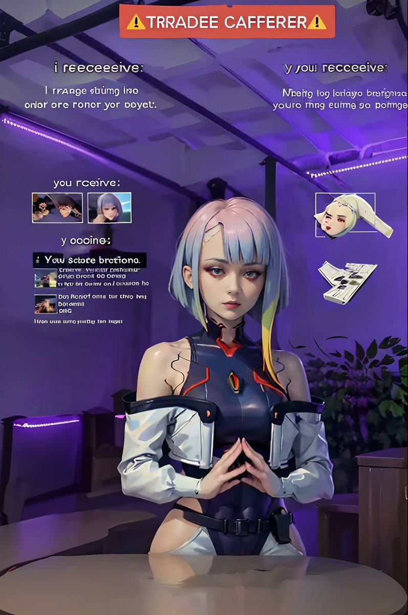 otebor1232's tweet photo. Todo dia uma imagem da Lucyna por IA
Modelo por:h_madoka (Lucyna Kushinada) FallenIncursio (Trade Offer Meme)
Dia 56, ALERTA DE OFERTA!!!
#LucynaKushinada
#CyberpunkEdgerunners #StableDiffusion
#InterligênciaArtificial
#TradeOfferMeme https://t.co/IWqYdf9hiC