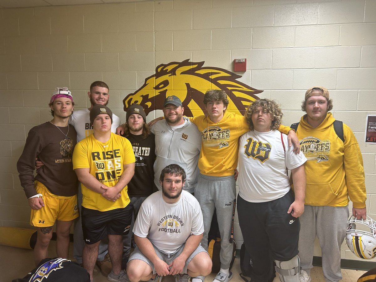 Thank you seniors!! What you have done for the program has never been done before!! Four trips to the playoffs, regional finals,regional semis and league champs. Thank you for your hard work and dedication the last four years. Proud to be your coach!! #RiseAsOne #BrownCountyBuilt