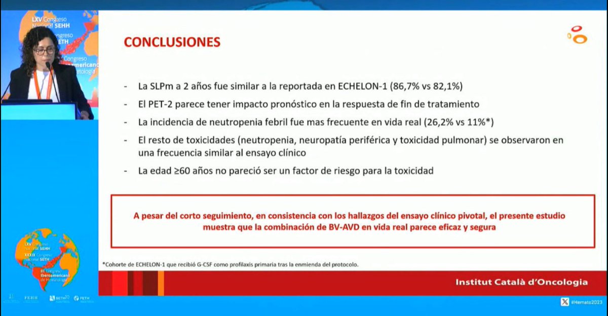 Hematologia ICO Hospitalet (@hematico_hosp) on Twitter photo @HHospitalet <a href="/ICO_oncologia/">Institut Català d'Oncologia</a> en #Hemato2023
Dra Marta Peña <a href="/martape28/">Marta Peña</a>
“BV-AVD COMO TRATAMIENTO DE PRIMERA LÍNEA EN PACIENTES CON LINFOMA DE HODGKIN CLÁSICO EN ESTADIO AVANZADO:
ESTUDIO EN VIDA REAL
Experiencia del grupo <a href="/geltamo/">GELTAMO</a>”
<a href="/sehh_es/">@sehh_es</a> <a href="/SEHHJoven/">SEHH Joven</a> @HHospitalet <a href="/ICO_oncologia/">Institut Català d'Oncologia</a> en #Hemato2023
Dra Marta Peña <a href="/martape28/">Marta Peña</a>
“BV-AVD COMO TRATAMIENTO DE PRIMERA LÍNEA EN PACIENTES CON LINFOMA DE HODGKIN CLÁSICO EN ESTADIO AVANZADO:
ESTUDIO EN VIDA REAL
Experiencia del grupo <a href="/geltamo/">GELTAMO</a>”
<a href="/sehh_es/">@sehh_es</a> <a href="/SEHHJoven/">SEHH Joven</a>