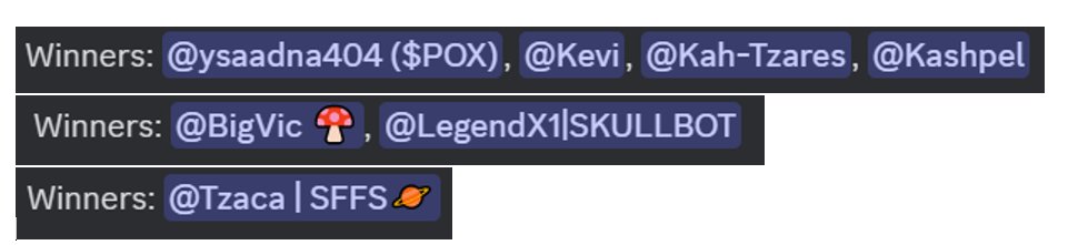 Congrats to all the winners🎉
We will continue giving away cash prizes on a regular basis!

Additionally, 100% of all Royalties have been pledged to holders.
