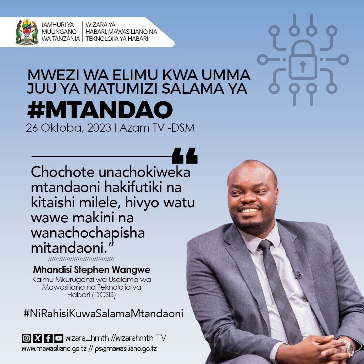 wizaramth's tweet image. #NiRahisiKuwaSalamaMtandaoni
 #CyberSecurityAwarenessMonth2023