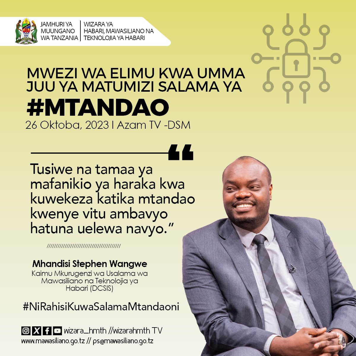 wizaramth's tweet image. #NiRahisiKuwaSalamaMtandaoni
 #CyberSecurityAwarenessMonth2023