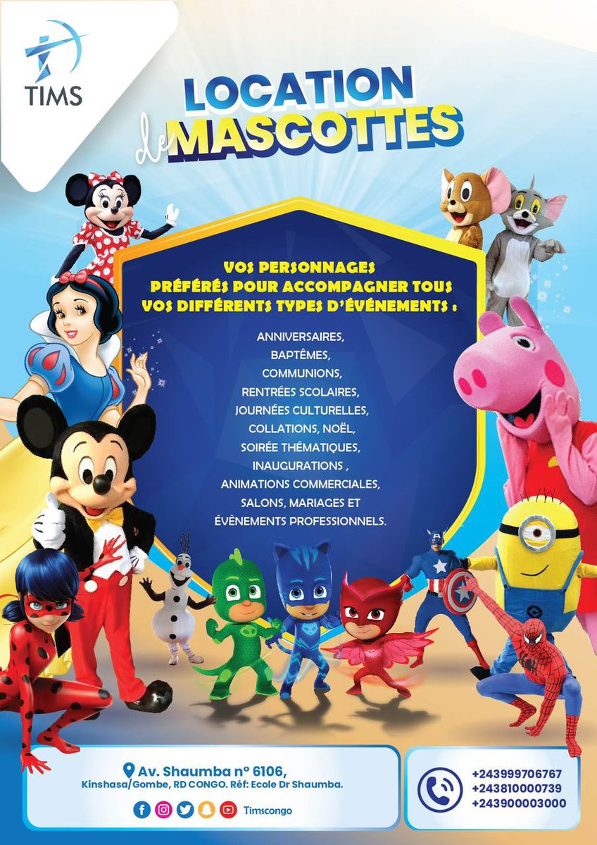 timscongo's tweet photo. Rajoutez du fun à vos événements en louant nos équipements et services de divertissement !!!

Info &amp; réservation:
+243999706767 (Whatssap disponible)
+243810000739 (Whatssap disponible)
+243900003000 https://t.co/yubs4etwaE
