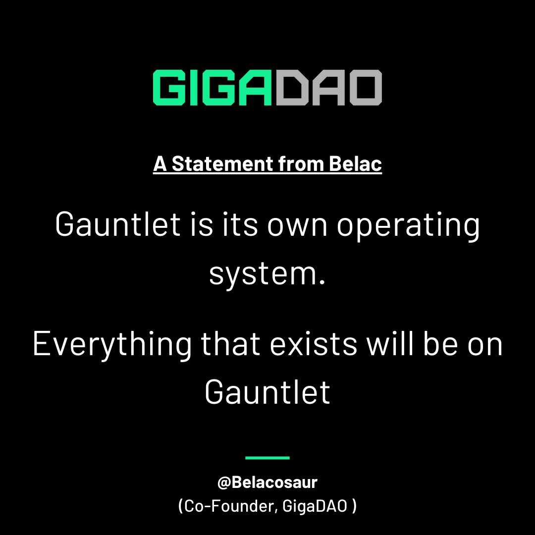 Gauntlet is its own OS.

Just let that sink in for moment....
....
...
..
.
Right. You got it now?

#Gauntlet #IDO #Solana