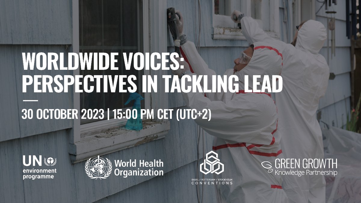 How can the global community support safeguarding vulnerable communities from lead pollution? Join @UNEP, @WHO, @brsmeas & @GGKP_Policy to discuss perspectives in tackling lead poisoning. 📅 30 October | 15:00 CET 👉 ggkp.org/ZM6