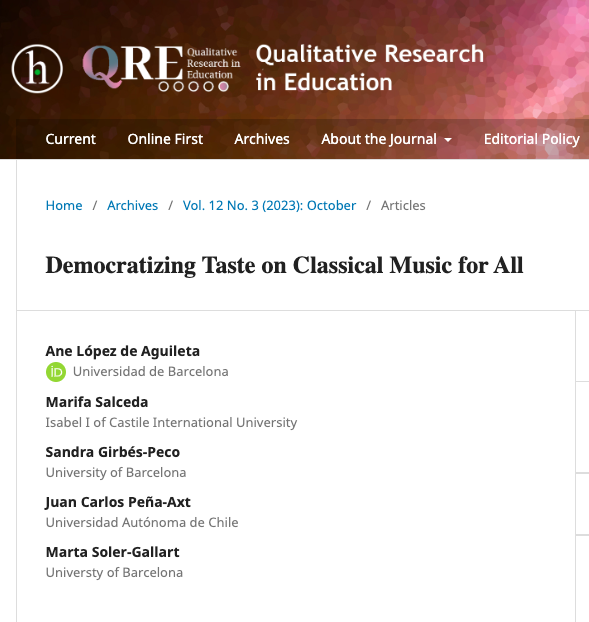 Who said classical music is only for certain people? Dialogic Music Gatherings are overcoming this ignorance. This research shows evidence of enjoyment of this music in very diverse people: 3-year-olds, adults, from low and high SES, Roma students... hipatiapress.com/hpjournals/ind…