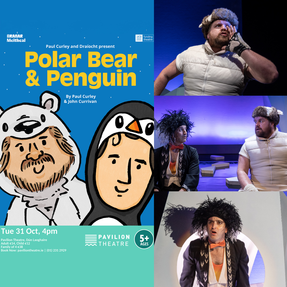 Pavilion Theatre (@paviliontheatre) on Twitter photo 🐻❄️🐧 THIS MID-TERM: Polar Bear & Penguin by <a href="/casiokeyboard/">paul curley</a> & John Currivan
The perfect family show for ages 5yrs+ plus from two of Ireland's best theatre makers for young audiences - fancy dress encouraged!
🎃 Tue 31 Oct, 4pm | bit.ly/PBearPenguin 🐻❄️🐧 THIS MID-TERM: Polar Bear & Penguin by <a href="/casiokeyboard/">paul curley</a> & John Currivan
The perfect family show for ages 5yrs+ plus from two of Ireland's best theatre makers for young audiences - fancy dress encouraged!
🎃 Tue 31 Oct, 4pm | bit.ly/PBearPenguin