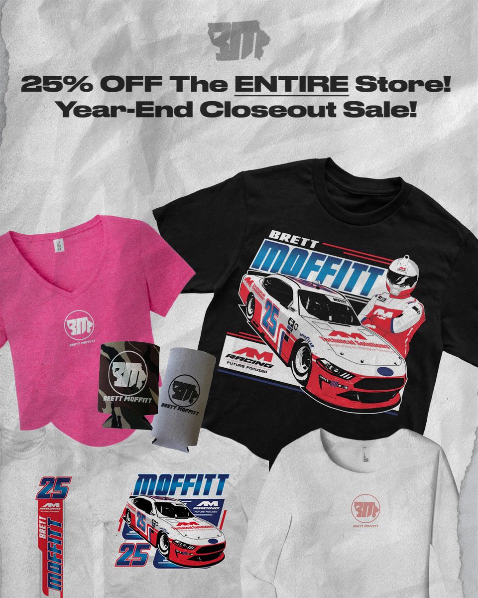 25% off the entire store, no code needed! Get you Moffia gear 👇👇 today! bit.ly/MoffittMerch
