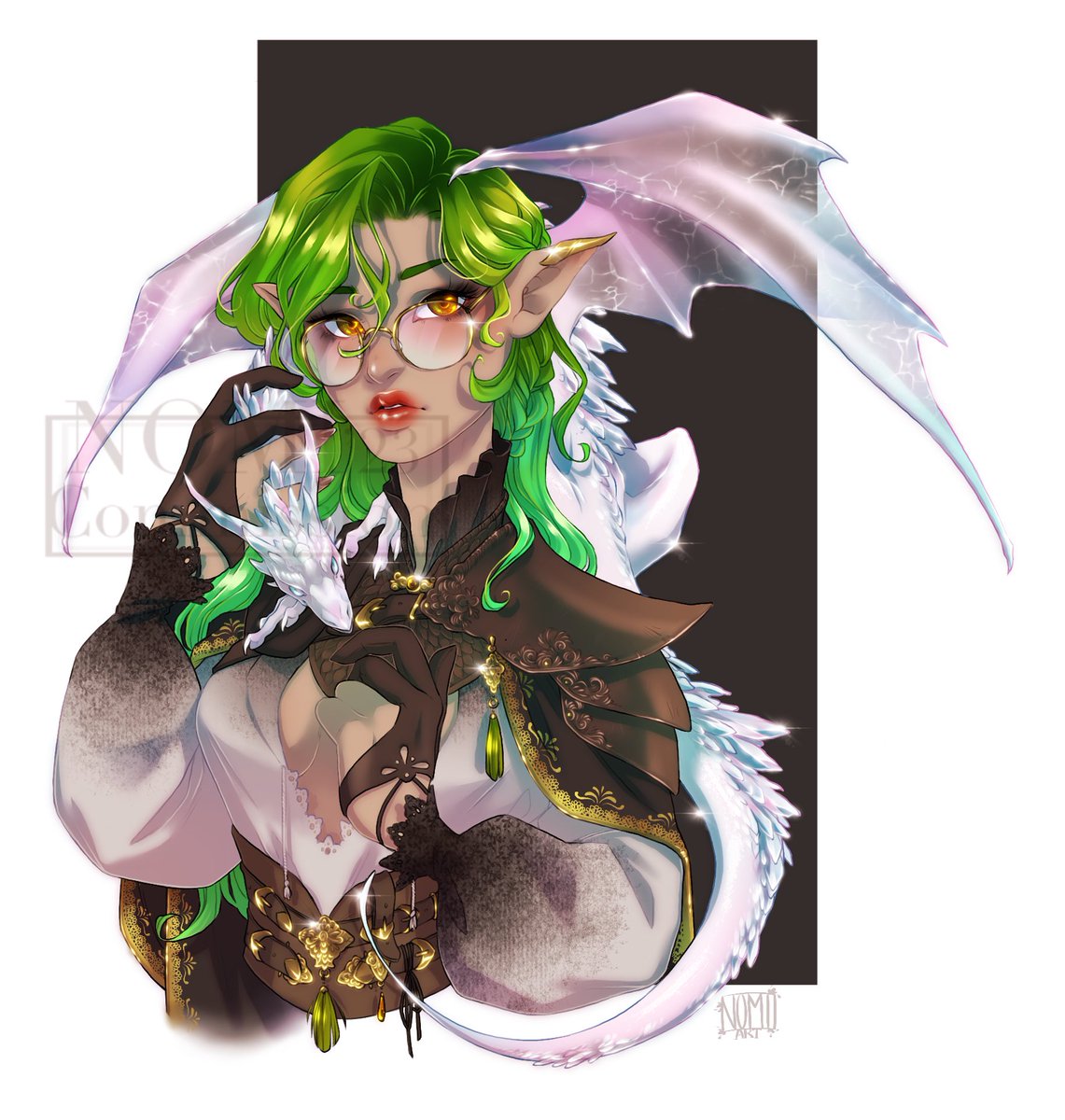 A commission for <a href="/niancelot/">nönmi</a> of their character Élodie and her little companion ✨Thankyou so much for the support!