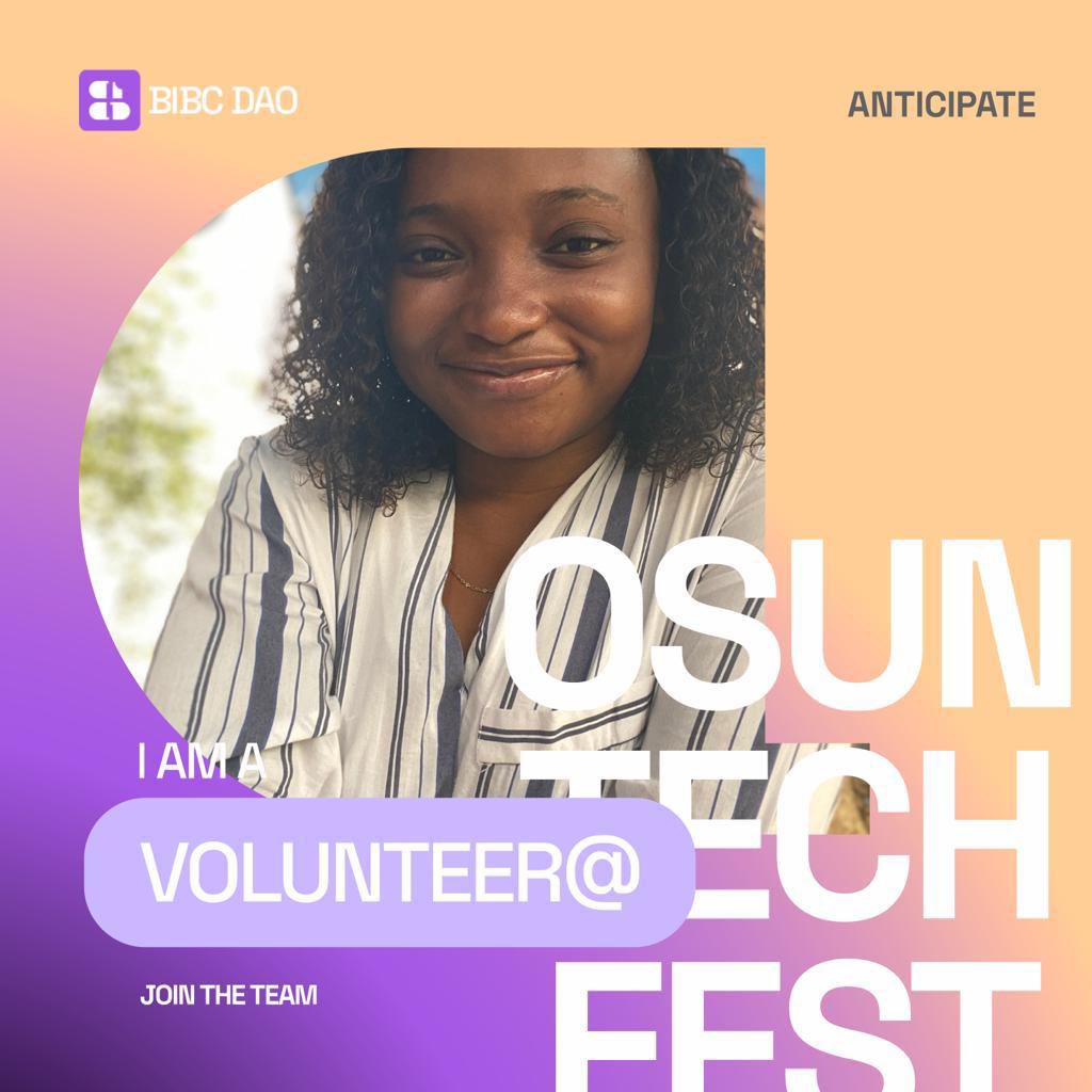 BolajiTobi10's tweet photo. I’m so excited to be part of this program. It’s gonna be all you expect cause you’re baby girl is a volunteer!!!! #osuntechfest . https://t.co/zspDScAgrV