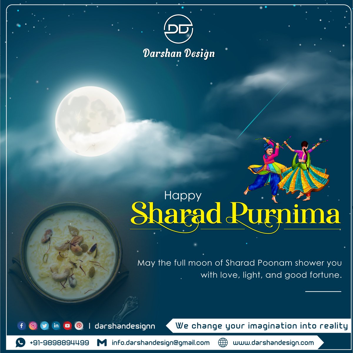 darshan_designs's tweet photo. Wishing you a Sharad Poonam filled with love, laughter, and moonlight memories. Sharad Purnima!!
Contact us: +91-9898894499

#darshandesignn #sharadpurnima #SharadPurnima2023 #Purnima #DivineNight
#PurnimaWishes #PurnimaVibes #FestiveSeason  #graphicdesigner #darshangraphic https://t.co/Cfqdapzybu