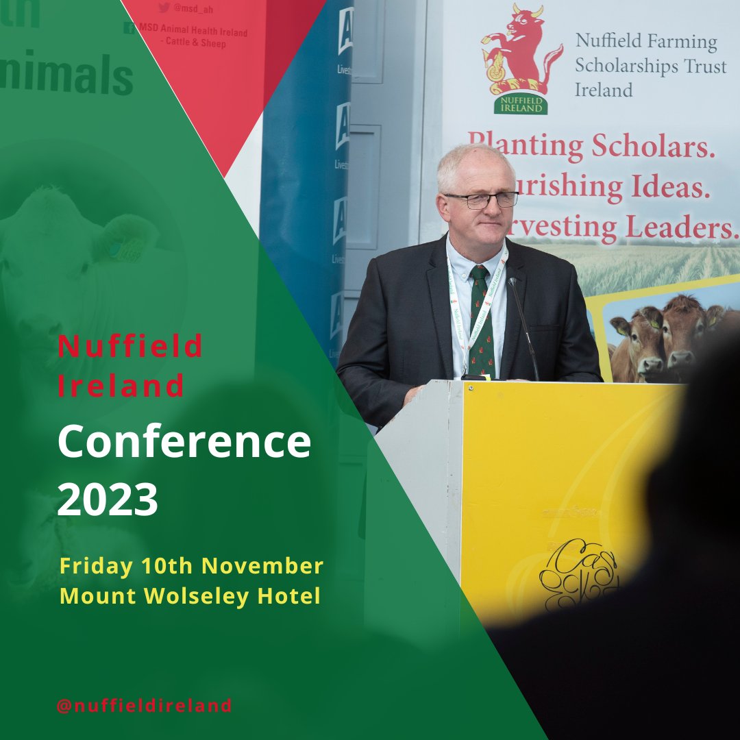 Are you ready to be inspired? Our Nuffield Ireland 2023 Conference sponsored by our Premium Investor FBD Trust and supported by Investor MSD Animal Health Ireland will bring discuss the key challenges and opportunities facing the industry. Book tickets- ti.to/nuffield/nuffi…