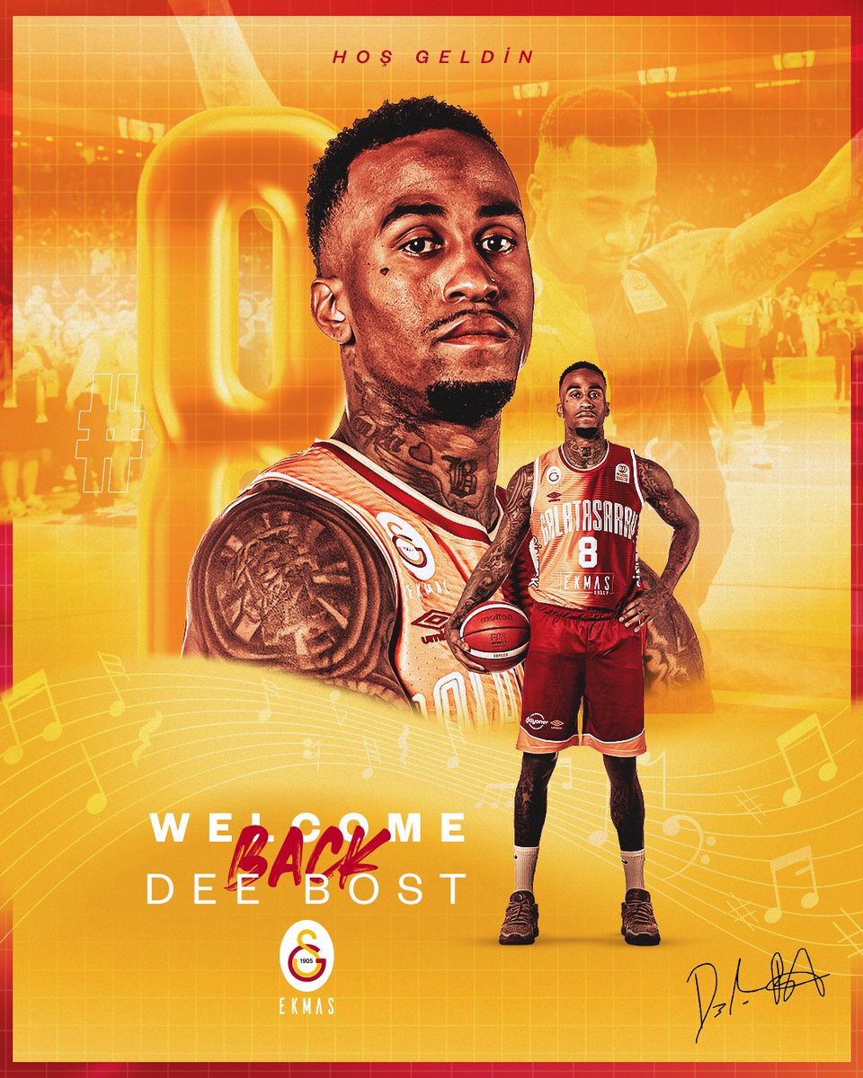 GSBasketbol's tweet photo. ✍️ Galatasaray Ekmas'a yeniden hoş geldin Dee Bost #AslanGibiSavaş 🦁💛❤️

🔗 https://t.co/6fKgGEMJWP https://t.co/49xdFrlstp