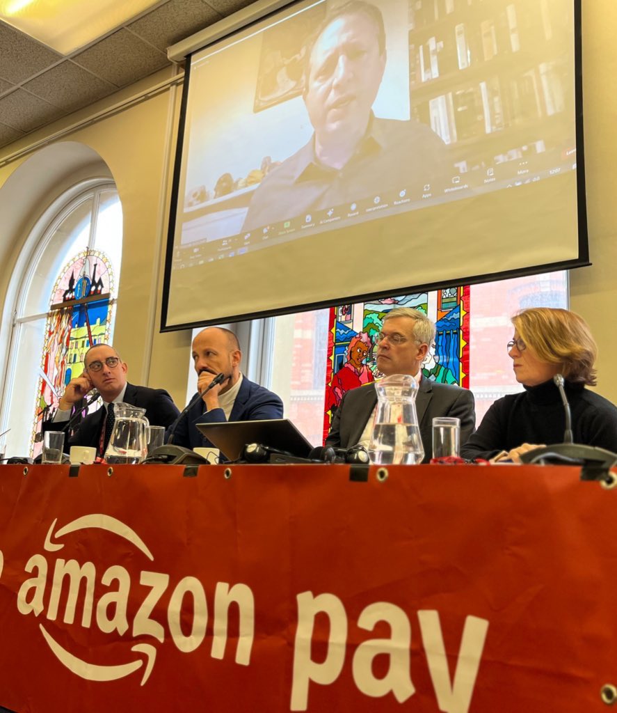⏭️#MakeAmazonPay: 
💵Public Money &amp; Power 💵

📢<a href="/ronmknox/">ron knox</a> <a href="/ilsr/">Institute for Local Self-Reliance</a> Snr Researcher 🇺🇸 
📢<a href="/bradlander/">Brad Lander</a> NYC Comptroller 🇺🇸 
📢<a href="/epmurphymn/">Erin Murphy</a> Minnesota Senator 
📢<a href="/BotengaM/">Marc Botenga MEP</a> MEP 🇧🇪🇪🇺

“Every single company that we invest in has to respect the workers’ freedom of association.” <a href="/bradlander/">Brad Lander</a>