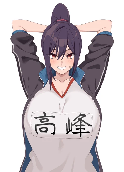 趣味で描いたオリキャラの立ち絵この乳でバスケをします。名前は105(トーコ) 
