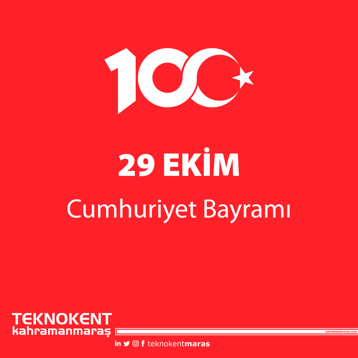 29 Ekim Cumhuriyet Bayramı kutlu olsun.
<a href="/mimtkrk/">Mehmet Tekerek</a> 
#TeknokentMaras #29Ekim #Cumhuriyet100yaşında #CumhuriyetBayramı #KutluOlsun