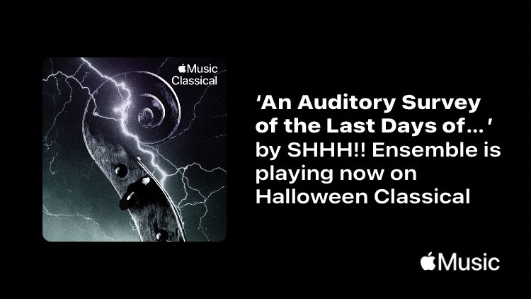 👻 BOO!! 👻🪦🍬 Our track “Batteries Not Included” 🪫 is streaming on <a href="/applemusic/">Apple Music</a>’s “Halloween Classical” playlist! 🎃

🤡🎶 Toy piano  + desk bells + furbies + tamagachi = some of the craziest music on our new album! 🙃

🔗 artists.apple.com/i/ADJVhrxHQZdM…

#halloween #halloweenvibes