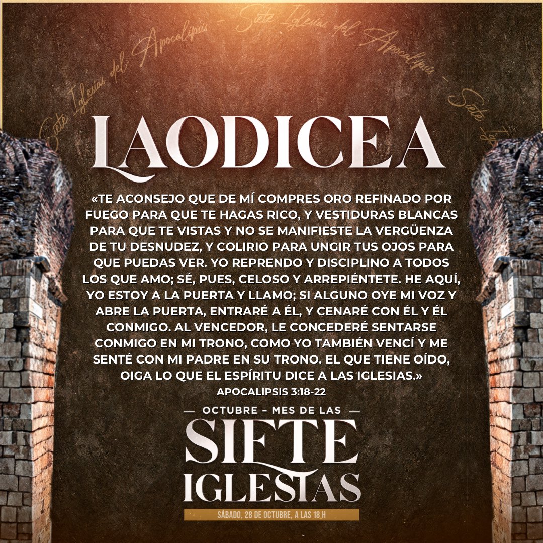 obrerosarg's tweet photo. 🔥 La mayor riqueza que se puede alcanzar es la seguridad de la Salvación.

📖 Estamos meditando en estas palabras, preparándonos para el Sábado de las Siete Iglesias, el 28 de octubre.

#ObreroDebeSaber
#SieteIglesias
#IglesiaUniversal
#TemploDeLosMilagros https://t.co/4mY3dJPRgZ