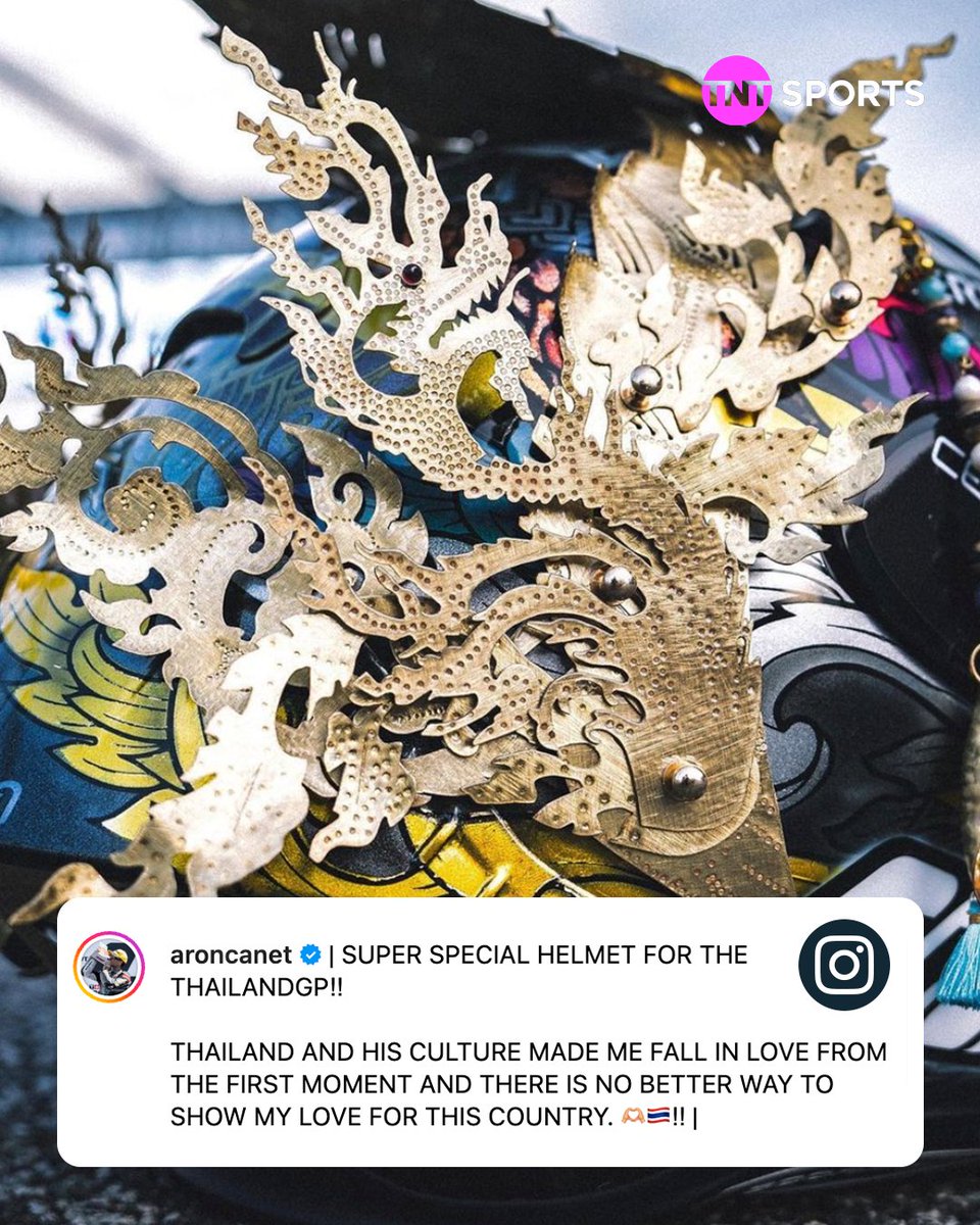 bikesontnt's tweet photo. Take a look at Aron Canet’s helmet for tomorrow! 👀

A beautiful design with a lovely reason ❤️

#Moto2 | #ThaiGP https://t.co/kmM1VXBkhC