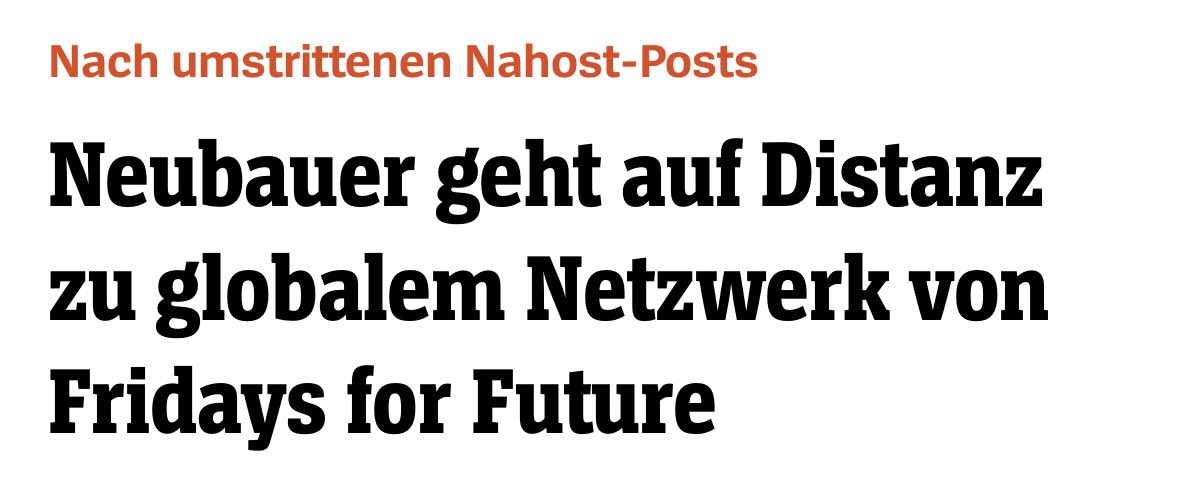 Wir nehmen die Entwicklungen im internationalen #FridaysForFuture Netzwerk sehr ernst. Unsere Distanzierung von antisemitischen Inhalten ist klar, ich setze mich persönlich für weitere Schritte ein. Mehr Details hier: 
spiegel.de/politik/luisa-…